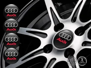 Audi Pegatinas de Cúpula Estilo Emblemas de Aro de Lujo